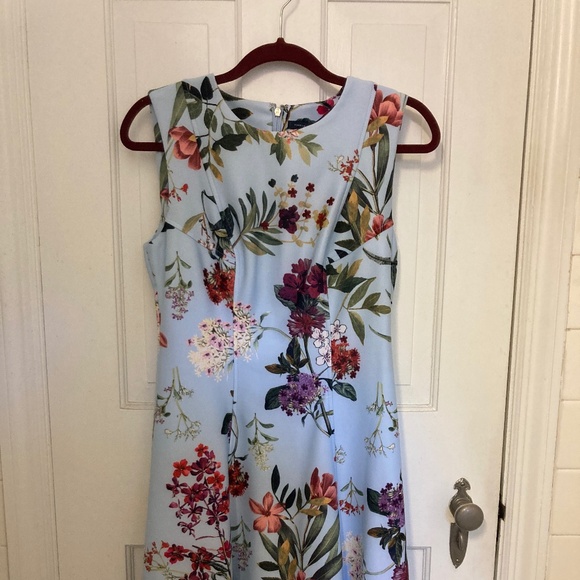 Like New Tommy Hilfiger Blue Floral Fit and Flare Dress - Picture 1 of 3